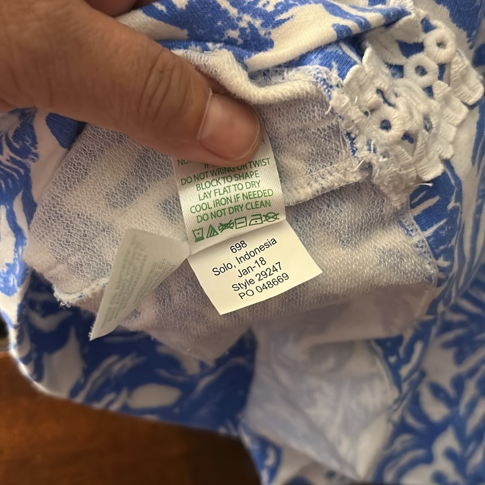 Lilly Pulitzer Classic Blue and White Lobster Skipper Dress Women's Size XS - Picture 8 of 12